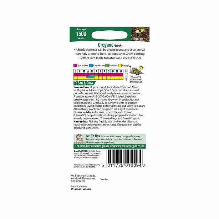 Greek Oregano Seeds | Origanum Vulgare | By Mr Fothergills - Image 3