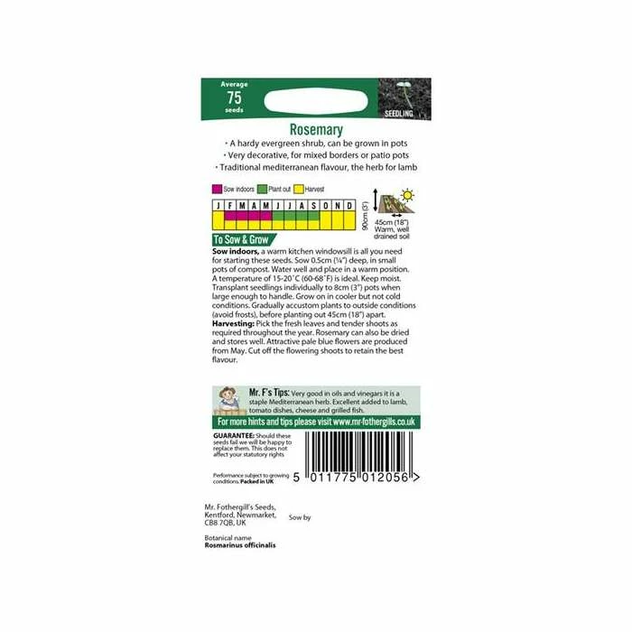 Rosemary Seeds | Rosmarinus Officinalis | By Mr Fothergills - Image 3